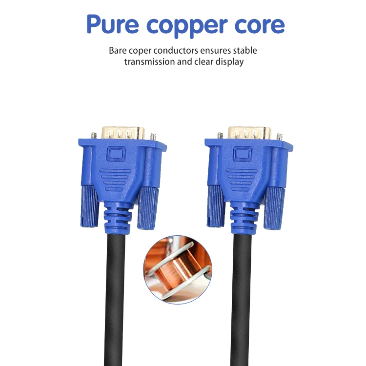 Gold-plated with solid pin vga to vga cable - ANKUX.COM