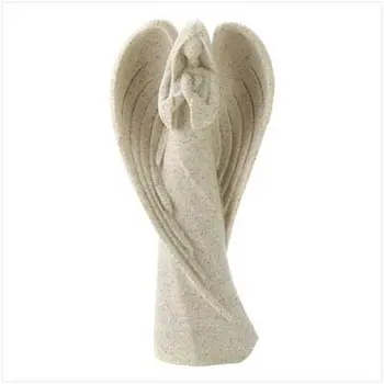 Stylized Angel Sculpture - Off White Stone Finish Angel Statue - Buy ...