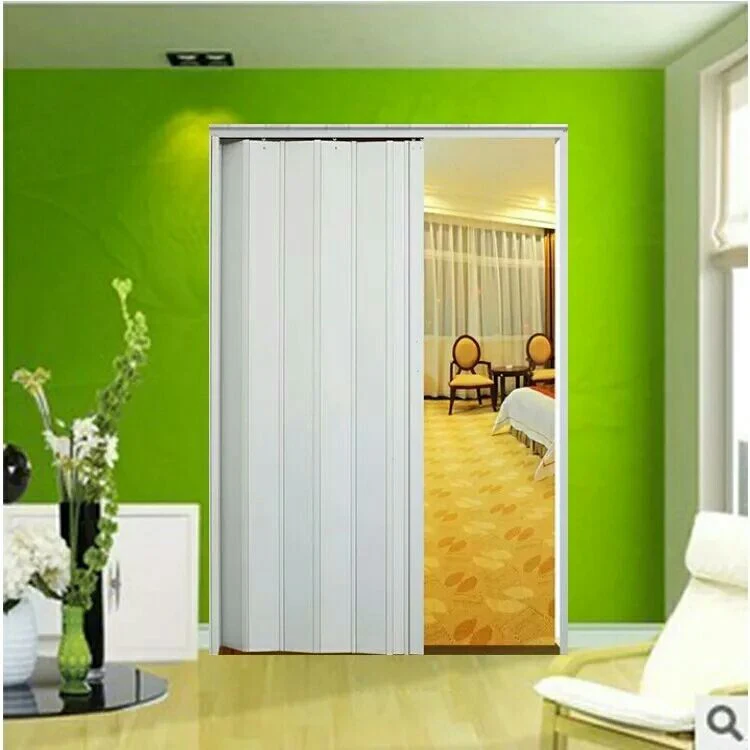 PVC Folding Door PVC Glass Accordion Doors Cost With Wooden Grain