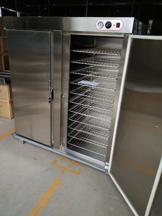 Hotel Restaurant Kitchen Equipment Heated Holding Electric Food Warmer With Two Doors