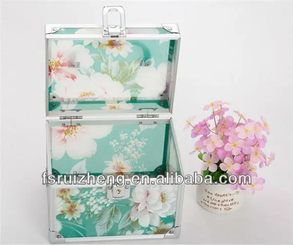 Clear Acrylic Transparent Makeup Train Case Small Girls Cosmetic