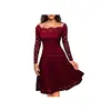 Elegant Women's Floral Lace Formal Evening Party Dress Short Mini Dress