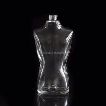 perfume con botella en forma de cuerpo de hombre