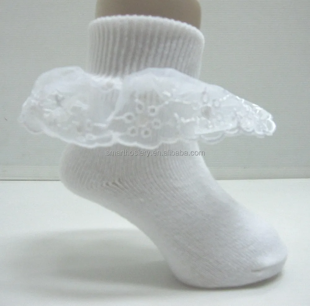 white lace baby socks