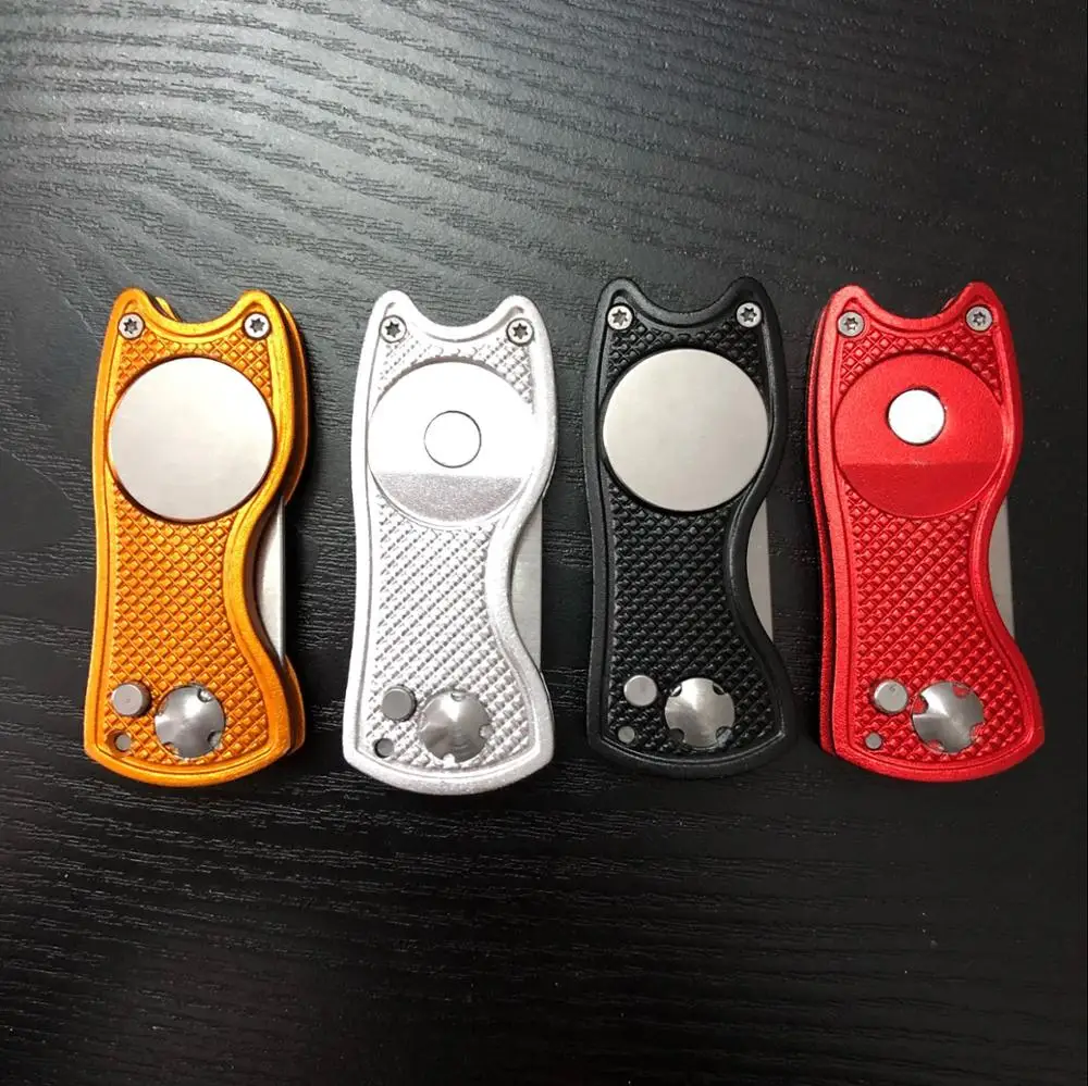 Design Retractable Unique Metal Golf Divot Repair Tool With Blank Ball