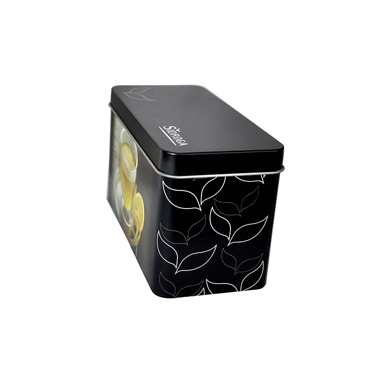 Wholesale rectangular metal tin boxes with hinged low price tin packaging box