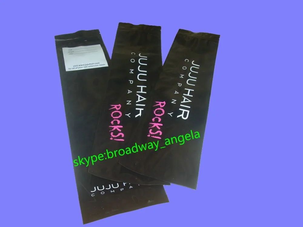 Custom Printed Reclosable Ziplock Plastic Hair Extension Bags Buy