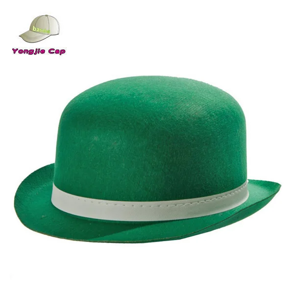 green felt bowler hat