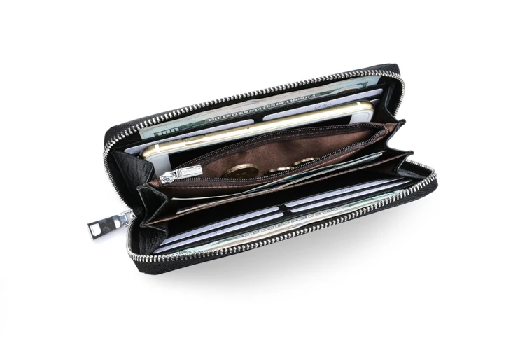 mens black leather clutch bag