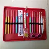 Hot sale ergonomic tpr handle crochet hook , crochet hook set with case