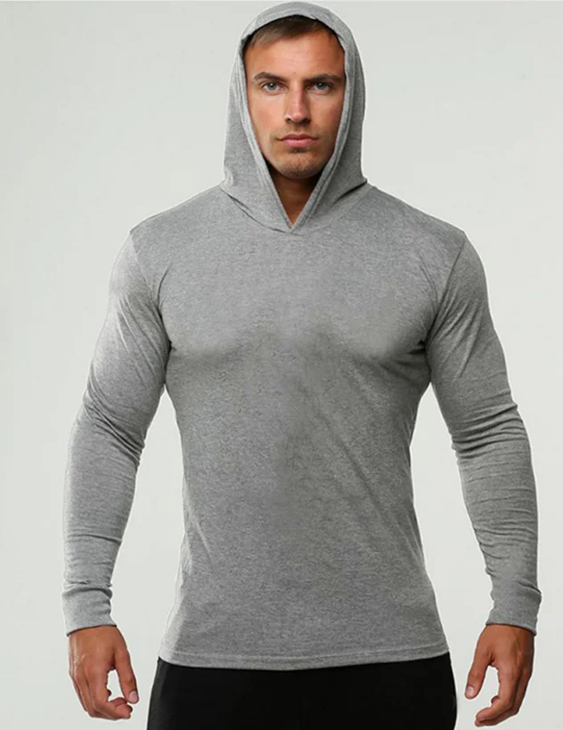 High Quality Plain Grey Long Sleeve Men Gym Workout Hoodie - Buy Workout  Hoodie,Gym Hoodie Men,Plain Hoodie Product on Alibaba.com