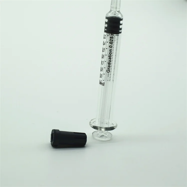 High Quality 1ml 1g Cbd Oil Glass Syringe Pre Fill Luer Lock Glass ...