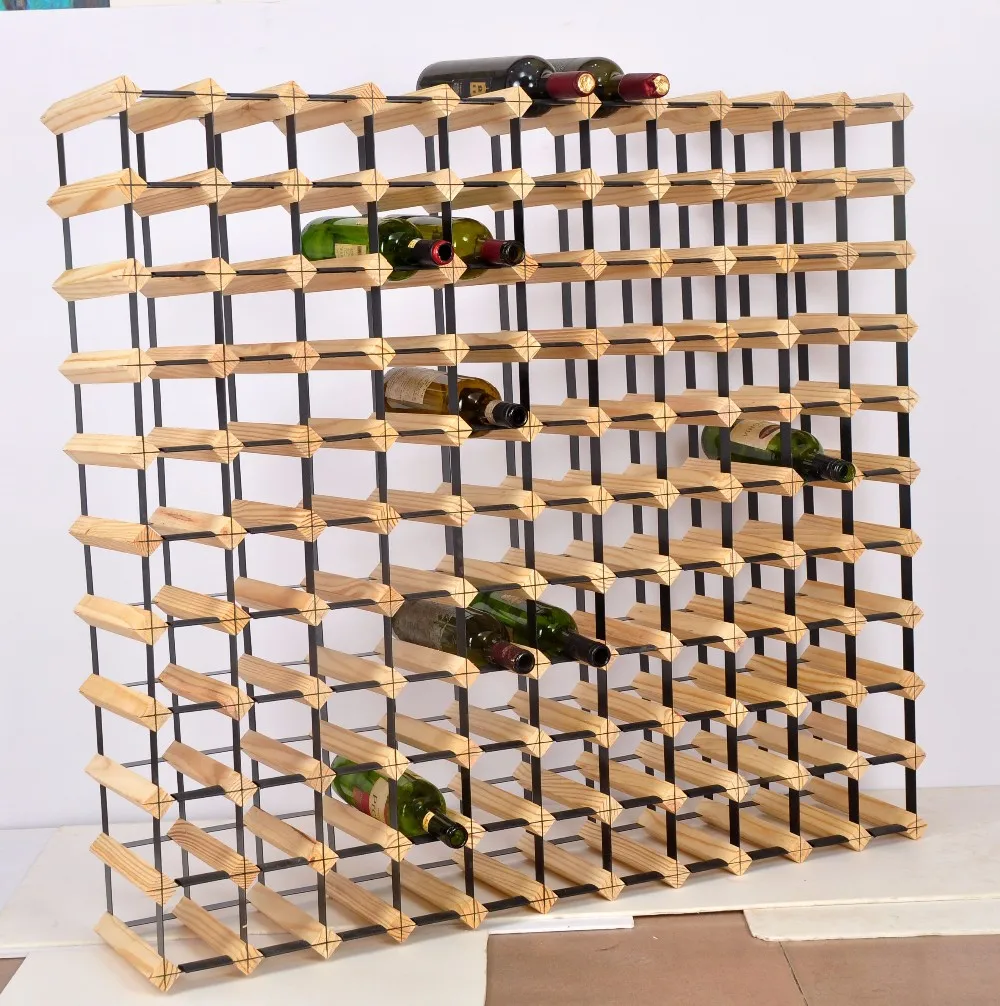 Hottest Wood And Metal Wine Rack With Galvanized Steel Buy Wine Rack