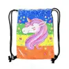 Amazon new unicorn sequin sports bag Foreign trade DrawString beam backpack Outdoor backpack wholesale