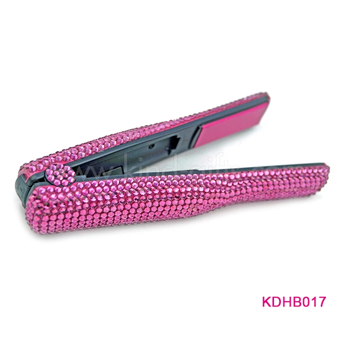 2018 New Bling Bling Crystal Hot Pink Rhinestone Mini Wireless Portable