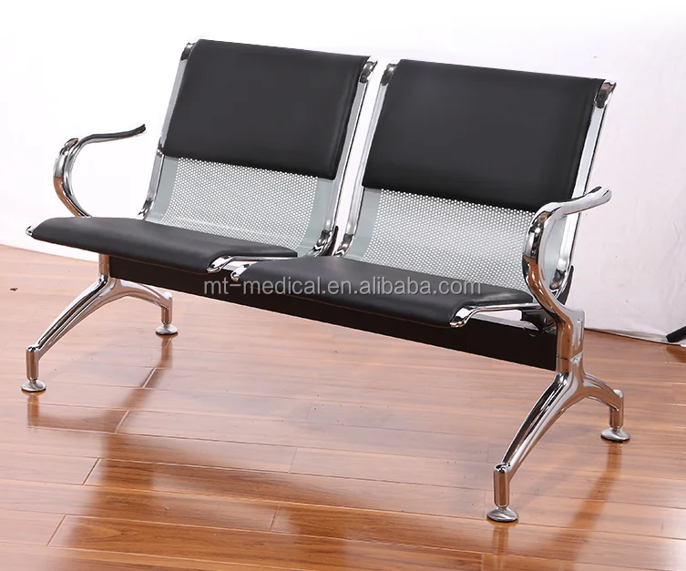 Popular public cheap steel hospital 4-seater waiting chair