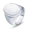 Make Your Own Design Elliptical Shape Trendy Fancy Stainless Steel Opal Ring