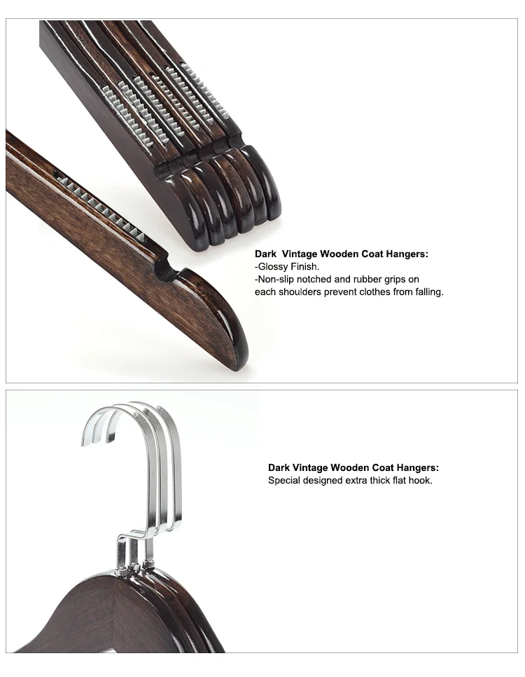 Product Glassy Finish Dark Vintage Wooden Coat Hangers with Non-Slip Rubber Grips.png