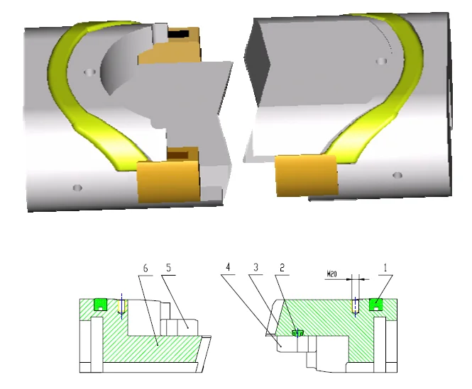 API FZ35-70 Shear Ram Assembly Ram Block and Top Seal and Face Sealshear ram.png