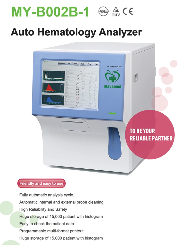 High Quality Myb002b1 Medical Blood Test Machine Fully Auto/automatic Hematology Analyzer With