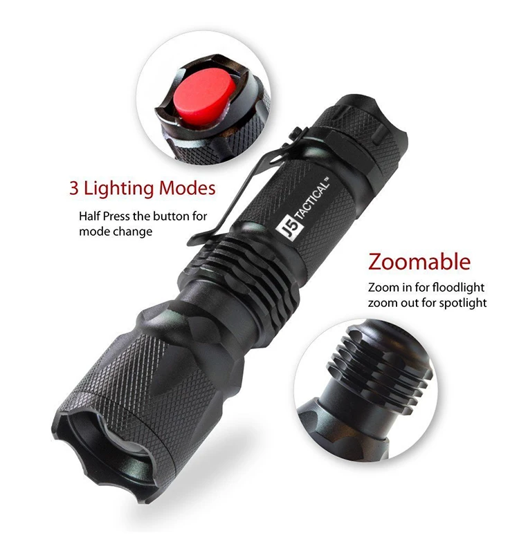 10x 90000LM Police T6 90000LM LED Tactical Flashlight Zoomable Mini Torch Lamp 