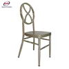 Latest strong outdoor cross back aluminum frame stacking bamboo chiavari chair