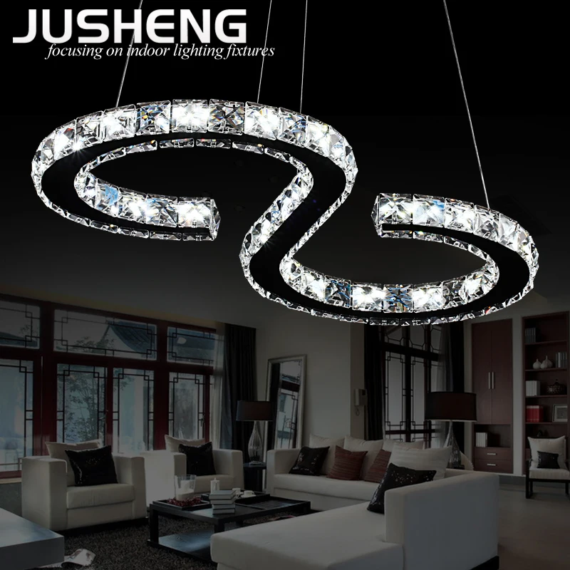 Modern High Quality K9 Crystal Chandelier Lighting S Or 8 Shape Led Pendant Light Fixture Modern High Quality K9 Crystal Chandelier Lighting S Or 8 Shape Led Pendant Light Fixture