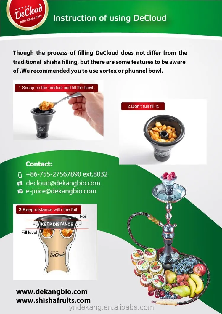 Decloud Shisha Fruit Flavour Molasses Wholesale Ak 47 Hookah Flavour