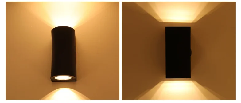 cylinder black indoor lighting double-headed exterior modern