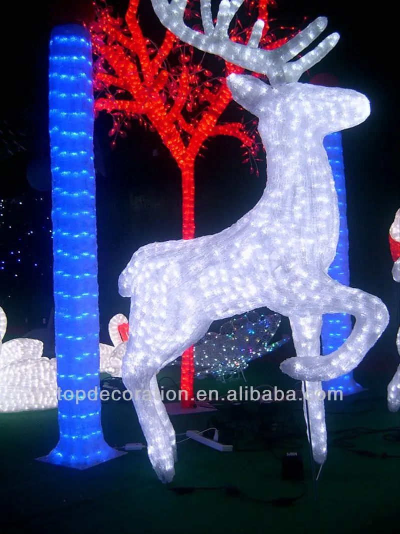 Xmas Acrylic Christmas Decoration Plush Reindeer - Buy Christmas
