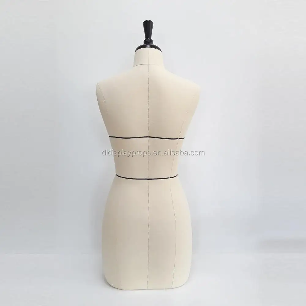 Dl014 Torso Femenino Maniquí Cubierta Con Tejido De Lino Amarillo ...