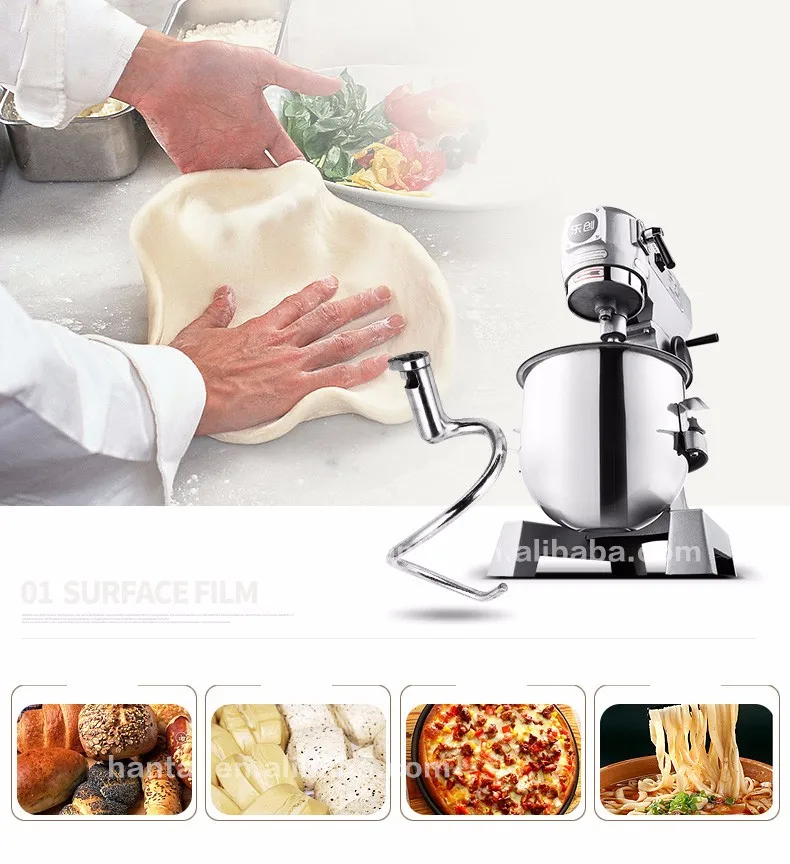 Professional Commercial 3 Speed 20l Kitchen Stand Electric Dough Mixer