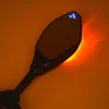 2 pieces Motorcycle LED Integrated Blinker Turn Signal Gloss Mirrors Set For HONDA Yamaha Kawasaki Ducati