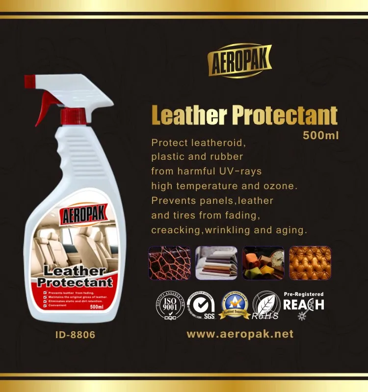 Aeropak Leather Protectant Cleaner Shine Plastic Rubber Care For Car