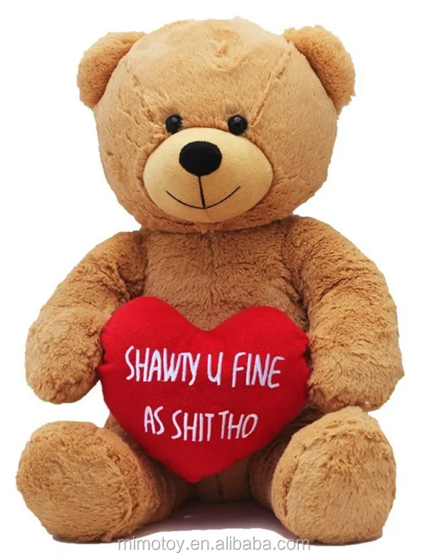 Custom Cute I Love You Plush Valentine Teddy Bear Toy 2019 New Gift
