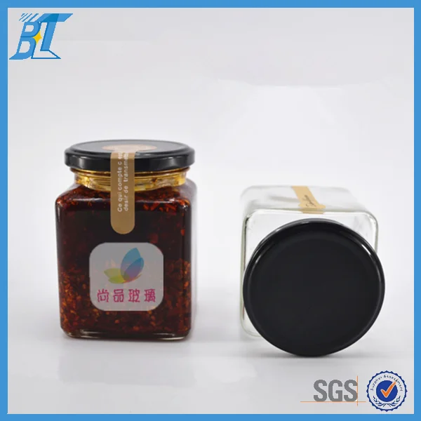 square glass honey jar (8)