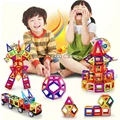 108PCS Mini Magnetic Designer Construction Kids Educational Toys for Children Plastic Bricks Enlighten Magnetic Building Blocks