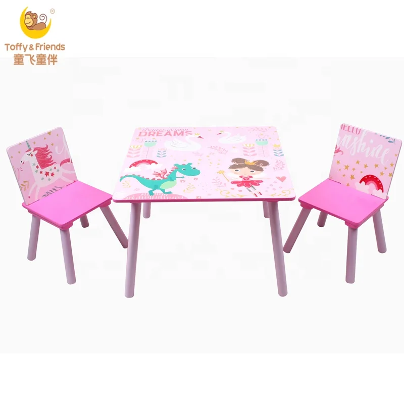 kids unicorn table and chairs