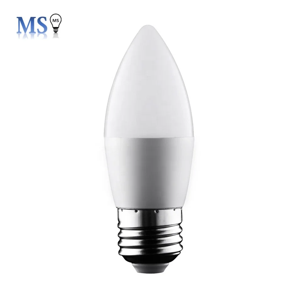 China top brand indoor lighting C37 led bulb plastic housing
