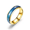 Fashion New intelligent Temperature Mood sensing Display Ring Creative Temperature Emotion Feeling Rings Color Change Alloy Ring