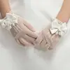 Elegant girl Princess Wedding Gloves Korean hollow flower gloves for 10 years Bridesmaid wedding decoration