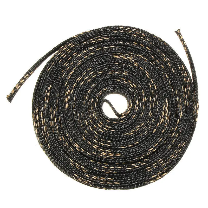 BLACK BRAIDED EXPANDABLE SLEEVE WIRING HARNESS LOOM FLEXABLE WIRE COVER HOT