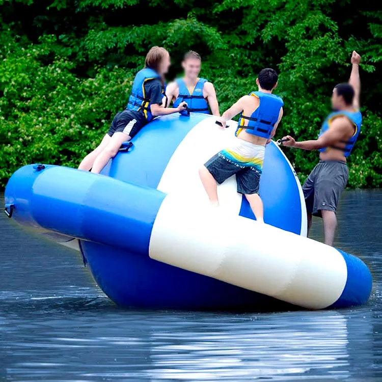 Blue 12ft Inflatable Saturn Water Toy 