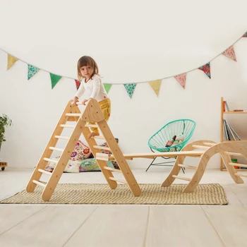 wooden climbing structures for toddlers