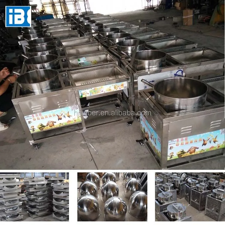 China Stainless Steel Commercial Caramel Kettle Corn Popcorn Machine