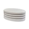 Rotating white black lacquered MDF high gloss round coffee table
