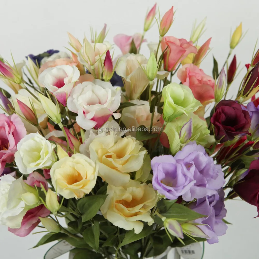 Moderaten preis künstliche blume real touch hochwertige lisianthus ... Künstliche blumen deko