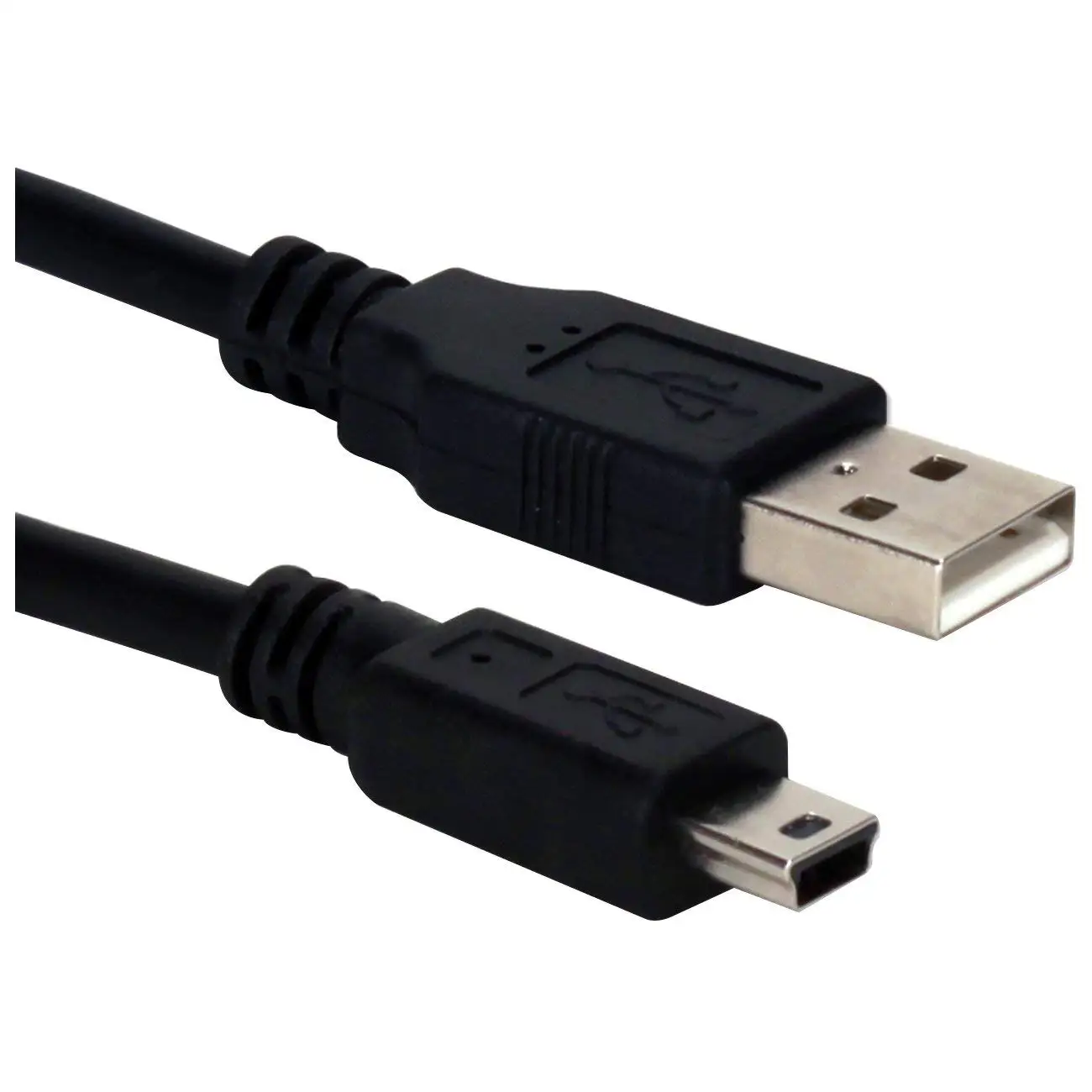 QVS QP2215-06 6 ft. Mini-USB Sync & 2.1Amp Fast Charger Cable for Game Controller, GPS & GoPro Action Cameras