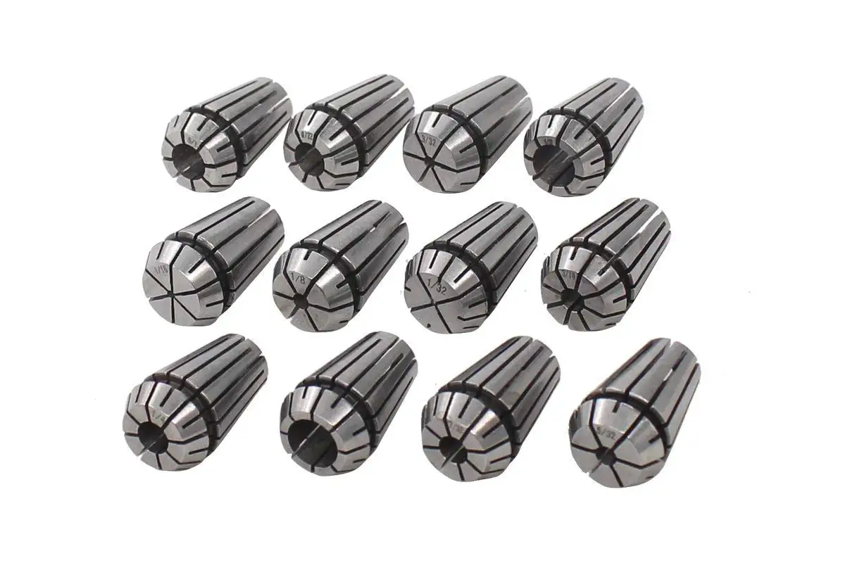 New 12Pcs ER16 Spring Collet Set Chuck Collet Set 1/32"-3/8"For CNC Milling Lathe Tool, Spindle Engraving Machine