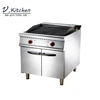 restaurant hotel kitchen cooking range stainless steel electrical lava cast iron grill on cabinet lava stone grill